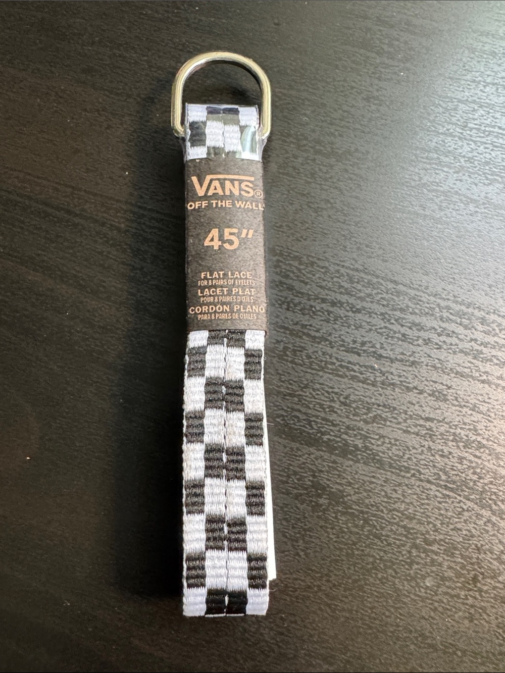 Vans Black & White Checkerboard Shoe Laces - Set of 3 - Picture 5 of 6